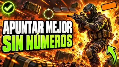 Un soldado agachado apuntando y una mira circular verde con su estela de luz, miniatura de la guía de Call of Duty Mobile.