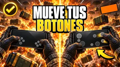 Dos teléfonos comparados, botones agrupados frente a botones repartidos, miniatura de la guía de Call of Duty Mobile.
