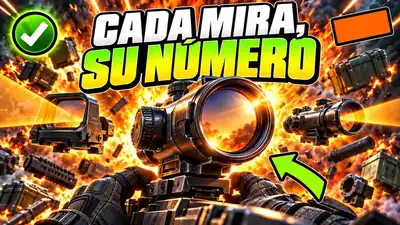 Tres ópticas de distinto tamaño sobre el arma, miniatura de la guía de Call of Duty Mobile.