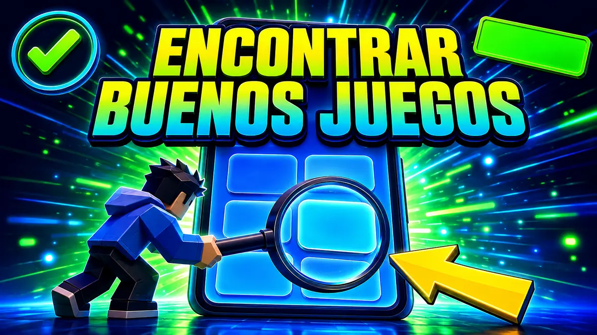 Una lupa sobre la ficha de un juego con las señales de calidad marcadas