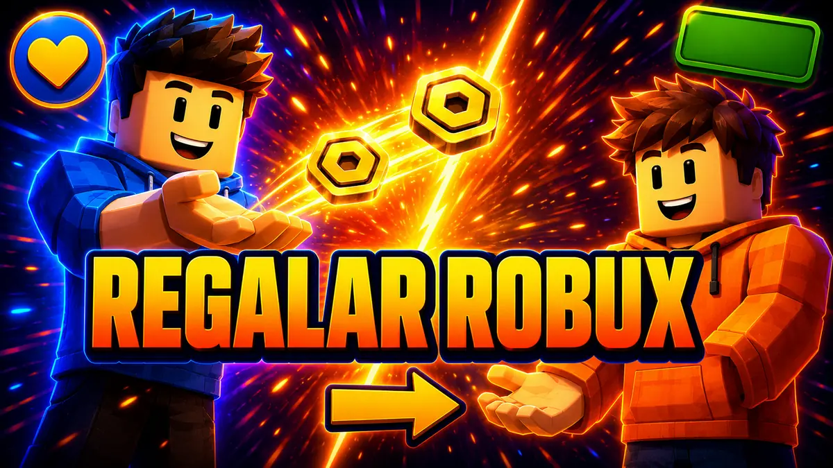 Dos mecanismos distintos para dar Robux representados como dos flechas