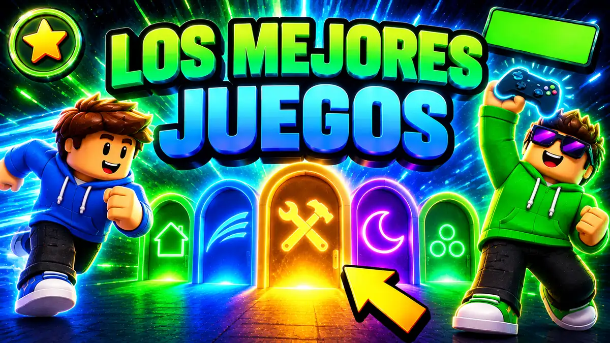Cinco géneros de juego representados como cinco puertas distintas