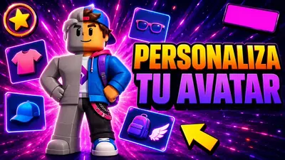 Un avatar rodeado de las cinco categorías de objetos que lo componen